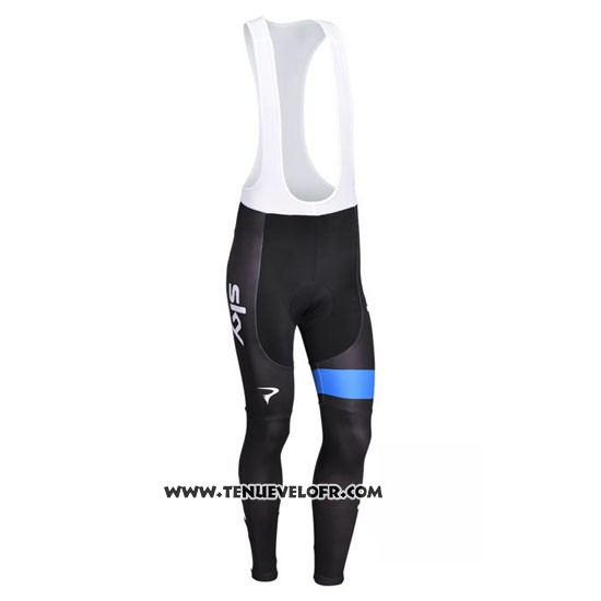 2013 Maillot Ciclismo Sky Champion Regno Unito Blanc et Nosso Manches Longues et Cuissard
